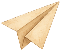 Watercolor paper plane