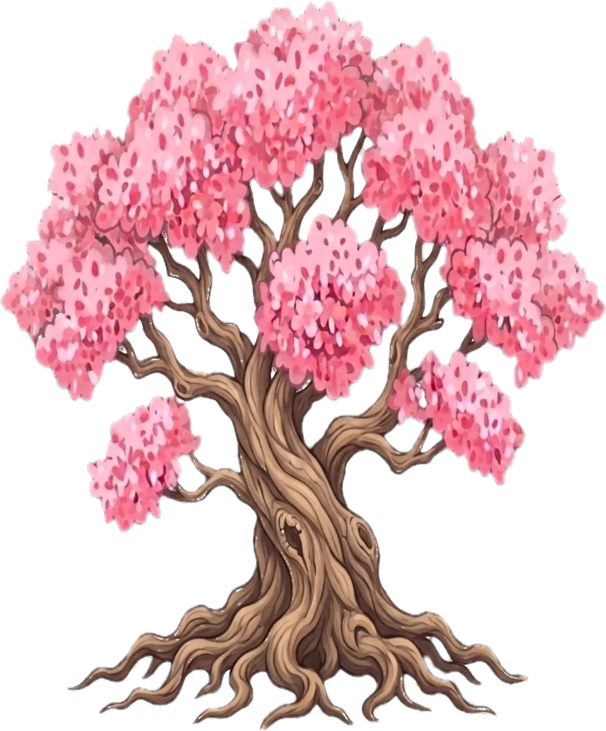 The tree at every stage, from sprout to mighty